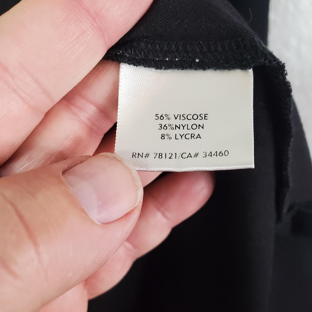 Eileen Fisher Jacket Womens Medium Black Hooded Zip Front Cardigan Hanky Hem - Picture 14 of 16